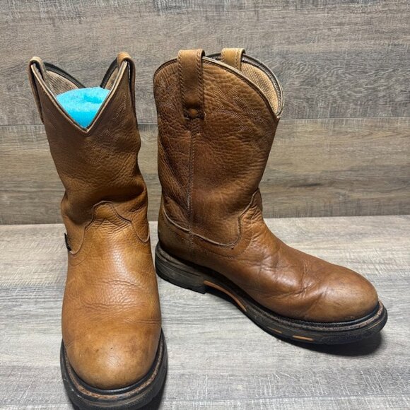 Ariat Brown Leather Workboot Men's Size 11.5 - Picture 6 of 7